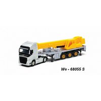 Welly 1:64 Volvo FH Heawy Crane Trailer (silver) - code Welly 68055S, modely aut