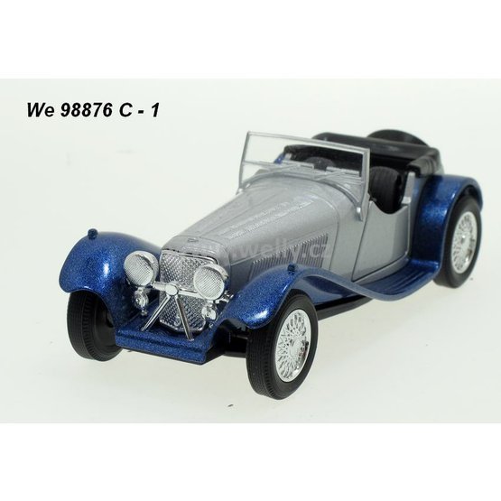 Welly 1:34-39 Jaguar SS 100 (silver/blue) - code Welly 98876C, modely aut