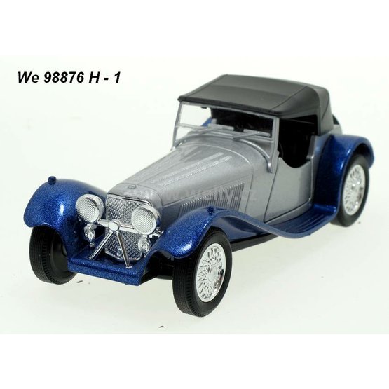 Welly 1:34-39 Jaguar SS 100 (silver/blue) - code Welly 98876H, modely aut